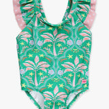 Bow Back One Piece Swimsuit - Coconut Cabana