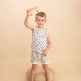 Cherequered Shorts Set