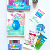 Rainbow Sparkle Watercolor Gel Crayons Set