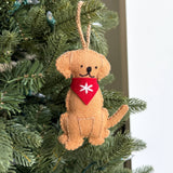 Dog with Bandana Embroidered Ornament