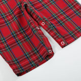 Christmas Plaid Smocked Overalls