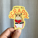 Small But Scrappy Hamster Sticker