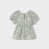 Floral Bambula Blouse - Sky