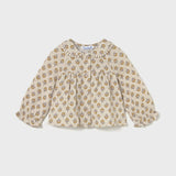 Plumeti Chiffon Blouse - Honey