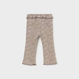 Ribbed Flare Leggings - Spotted