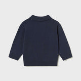 Striped Knit Sweater - Navy