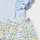 Soft Florals Legging + Tee Set - Sky