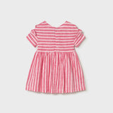 Pink Stripes Dress with Strawberry Bag
