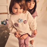 Floral Sweatshirt + Pants Set