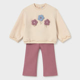 Floral Sweatshirt + Pants Set