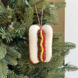 Hot Dog Felt Ornament 