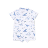 Watercolor Blue Whales Polo Shortie