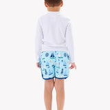 Performance Hybrid Dolphin Swim Trunks -  Blue Sweet Sails