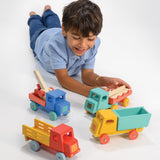 Wooden Blue Pick Up Truck