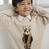 Boy Intarsia Sweater - Puppy