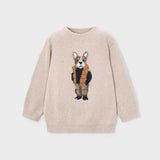 Boy Intarsia Sweater - Puppy