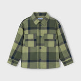 Plaid Boy's Overshirt - Olive