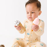 Ice Cream Trucks Small Ribbed Zip Romper