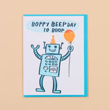 Robot Birthday Letterpress Card
