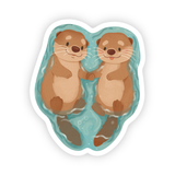 Two Little Otters Friendship Sticker