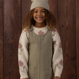 Odette Overall Dress - Dark Sage