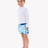 Performance Hybrid Dolphin Swim Trunks -  Blue Sweet Sails
