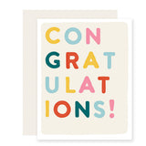 Block Letter Congratulations Card