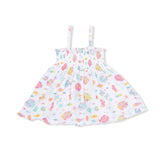 Sunny Coral Reef Fish Smocked Top + Bike Short