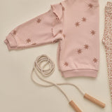 Ruffle Sweatshirt - Clay Stars