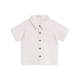 Landon Seersucker Button Down Shirt - Coconut
