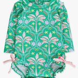 Long Sleeve One Piece Swimsuit - Coconut Cabana