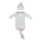 Summer Polka Dot Knotted Sleeper Set