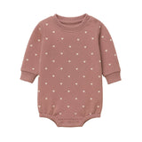 Jamie Fleece Bubble Romper - Hearts