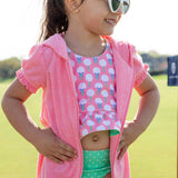 Terry Full-Zip Cover Up - Bubblegum Pink
