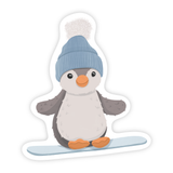 Snowboard Penguin Jelly Sticker