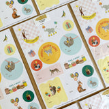Birthday Critters Gift Tag Sticker Sheet Set