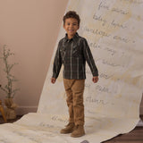 Pocketed Flannel Shirt - Holiday Plaid