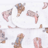 Cowgirl Boots Bandana Bib