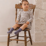 Long Sleeve Baby Dress - Vintage Stripe