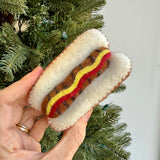 Hot Dog Felt Ornament 