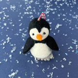Penguin Tufted Wool Ornament