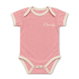 Howdy Vintage Ringer Onesie - Pink