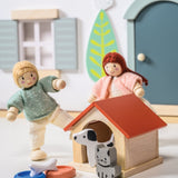 Wooden Dog & Cat Pet Set