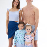 Performance Hybrid Dolphin Swim Trunks -  Blue Sweet Sails