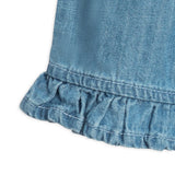 Callie Chambray Ruffle Waist Shorts