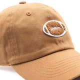 Kids Terry Football Hat - Terracotta