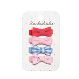 Cherry Gingham Mini Bow Set