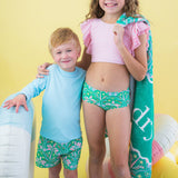 Performance Hybrid Swim Trunks - Coconut Cabana