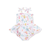 Sunny Coral Reef Fish Smocked Bubble with Skirt
