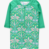 One Piece Rash Guard Swimsuit - Coconut Cabana